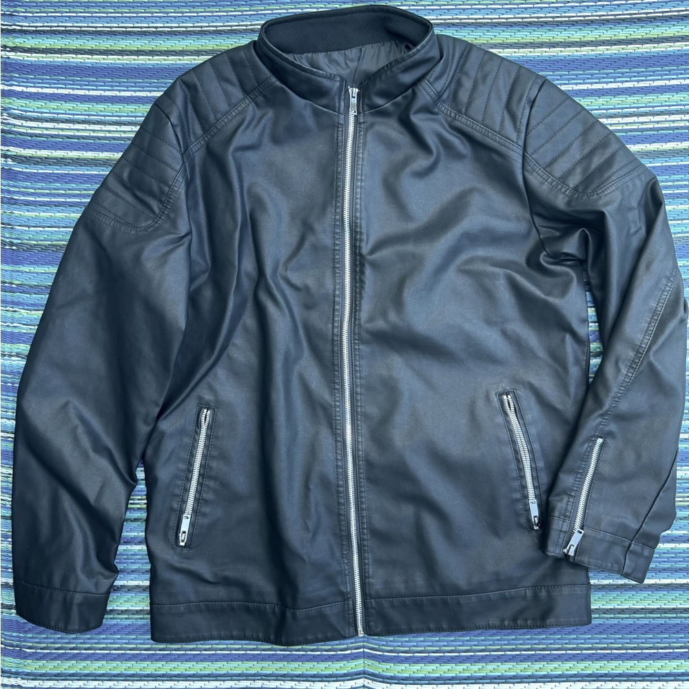 Denzell Men’s XL Moto jacket NEW lined - quilted shoulders